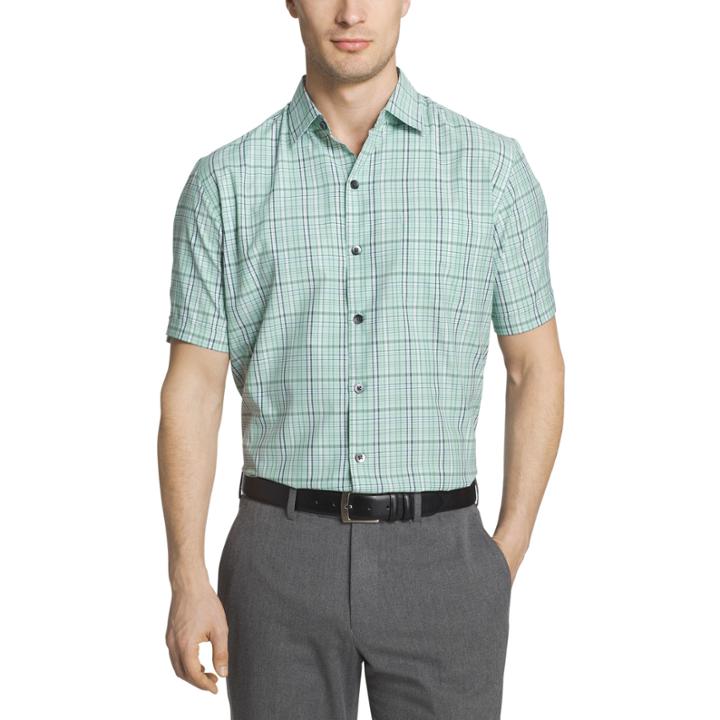 Van Heusen Air Short Sleeve Button-front Shirt