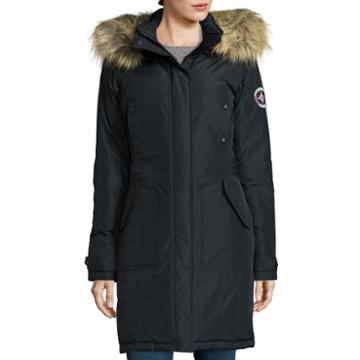 Triple Star Hooded Long Puffer Jacket