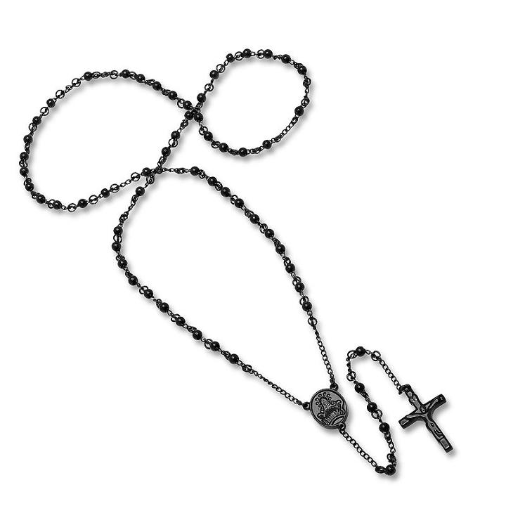 Steeltime Mens Rosary Necklace