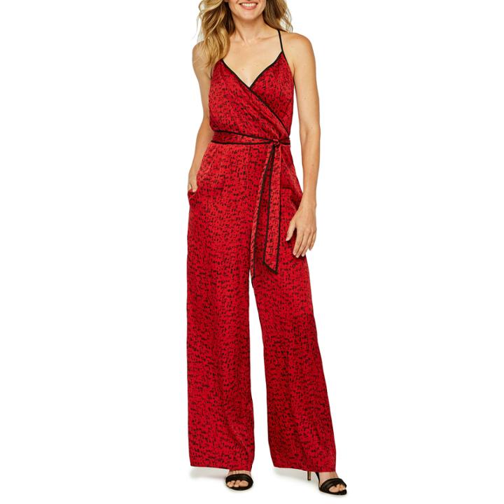 Worthington Sleeveless Belted Jumpsuit
