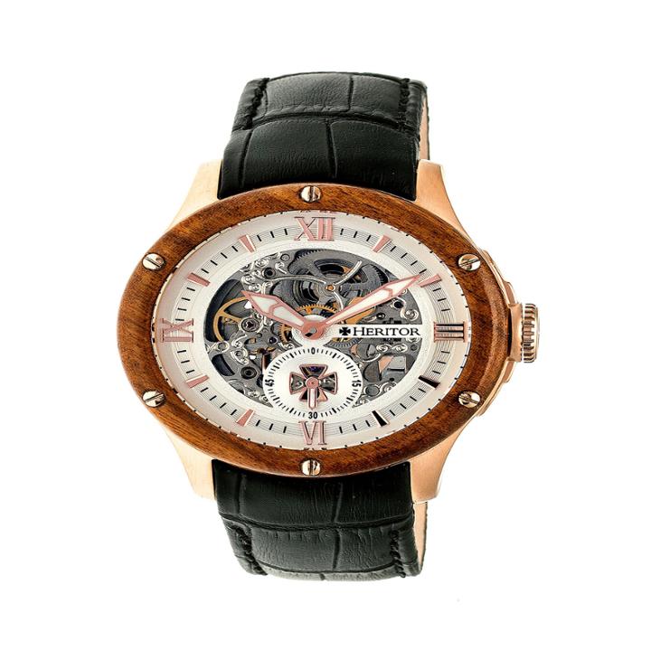 Heritor Mens Black Strap Watch-herhr3905