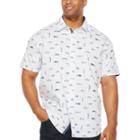 Society Of Threads Short Sleeve Button-front Shirt-big And Tall