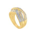 Womens 1/2 Ct. T.w. White Diamond Gold Over Silver Cocktail Ring