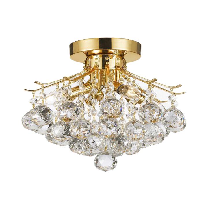 4-light Flush-mount Crystal Chandelier
