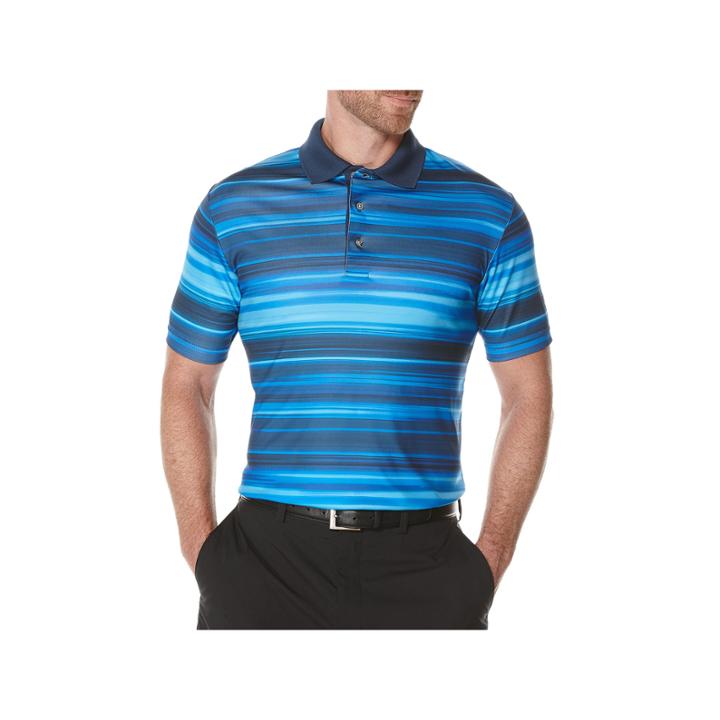 Pga Tour Short Sleeve Stripe Polo Shirt