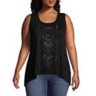 Sleeveless High Low Stud Tank - Plus