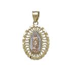 Tesoro 14k Tri-color Virgin Mary Angel Pendant