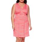 A.n.a Sleeveless Empire Waist Gathered Midi Dress - Plus