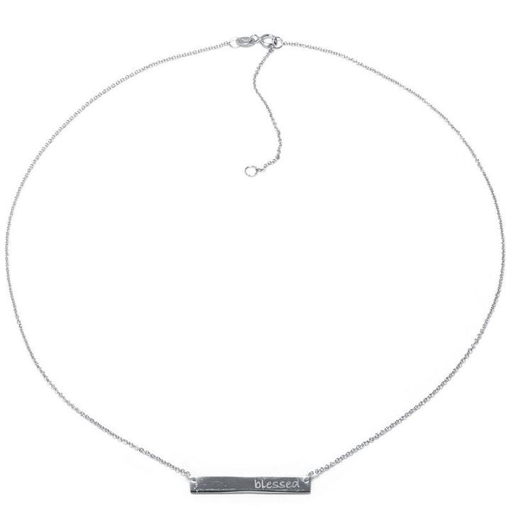 Silver Treasures Blessed Womens Pendant Necklace