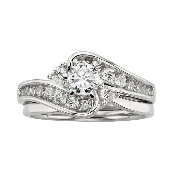 1 Ct. T.w. Diamond Wedding Ring Set