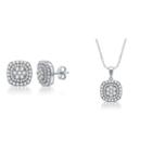 Diamond Blossom Womens 2-pc. 2 Ct. T.w. White Diamond Sterling Silver Jewelry Set