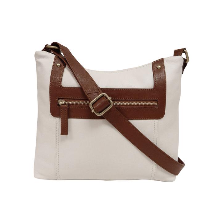 St. John's Bay Two-tone Leather Crossbody Bag