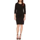 Bisou Bisou 3/4 Sleeve Partially Lined Sheath Dress