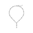 Cultured Freshwater Pearl And Cubic Zirconia Bridal Necklace