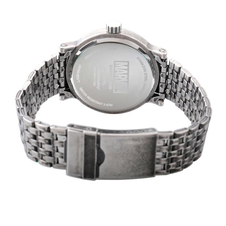 Spiderman Mens Silver Tone Strap Watch-wma000218