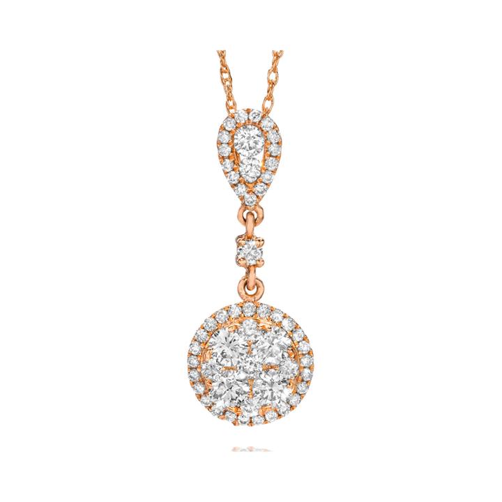 Limited Quantities Levian 3/4 Ct. T.w. Vanilla Diamond 14k Strawberry Gold Pendant