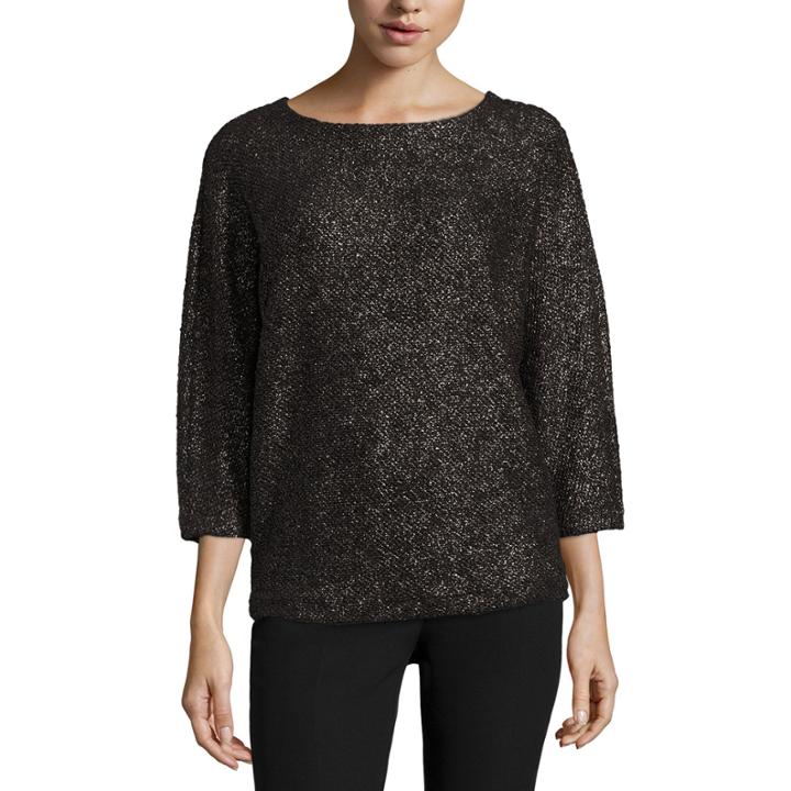 Worthington 3/4 Sleeve Scoop Neck Pullover Sweater-talls
