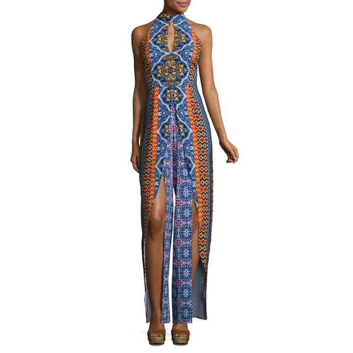 City Triangle Sleeveless Jumpsuit-juniors