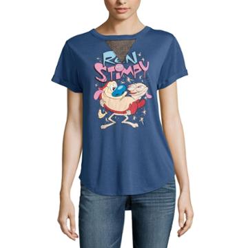 Ren And Stimpy Graphic T-shirt- Juniors