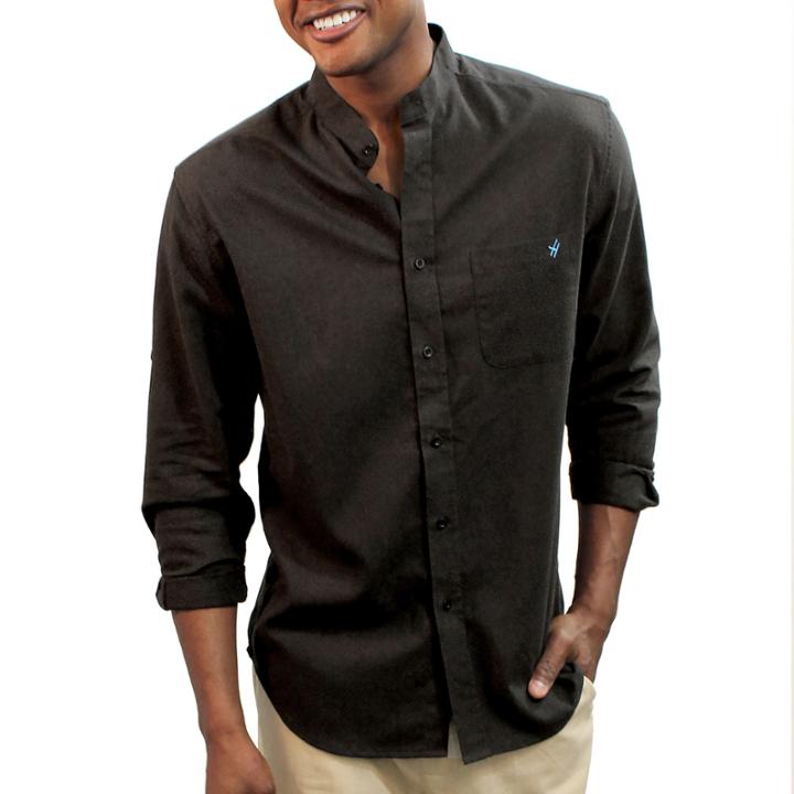 Steve Harvey Elbow Sleeve Button-front Shirt