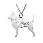 Personalized Chihuahua Sterling Silver Pendant Necklace
