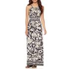 London Style Collection Sleeveless Floral Print Maxi Dress
