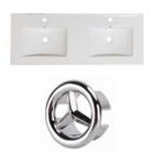 59-in. W 1 Hole Ceramic Top Set In White Color