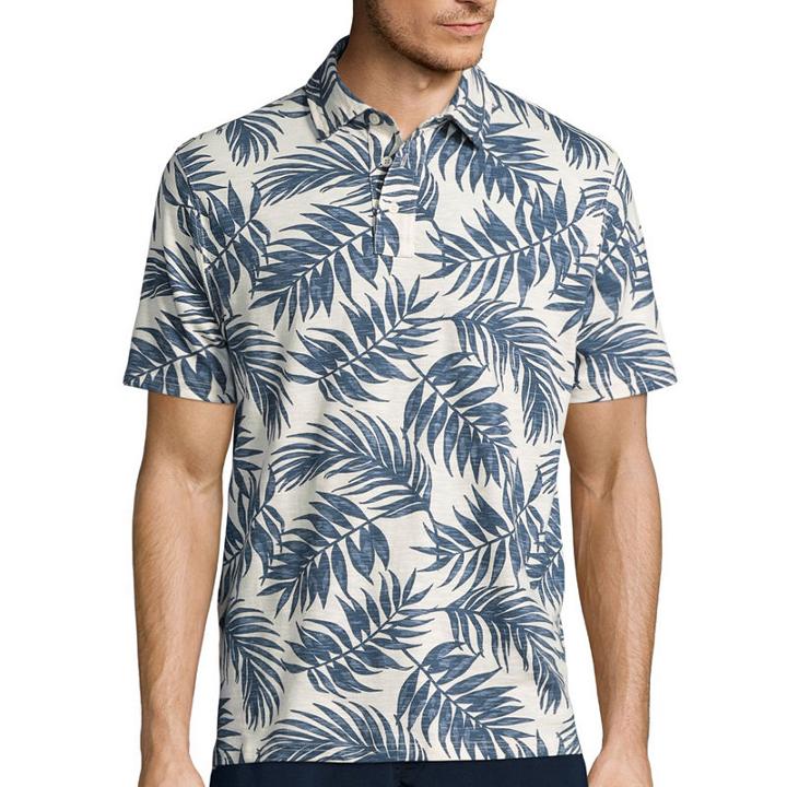 St. John's Bay Short-sleeve Print Cotton Polo