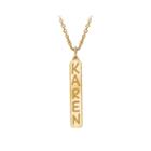 Personalized 35x6mm Vertical Nameplate Necklace