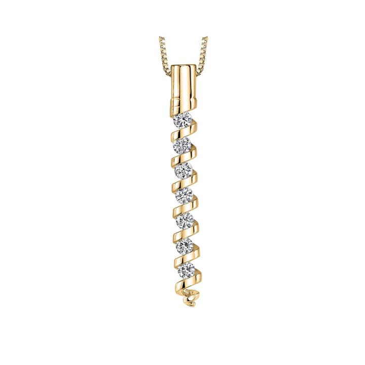 Sirena&trade; 1/4 Ct. T.w. Diamond 14k Yellow Gold Pendant Necklace