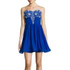 My Michelle Strapless Embellished-bodice Party Dress