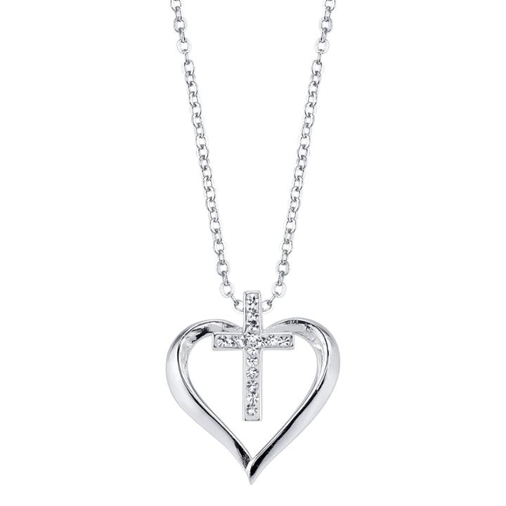 Sparkle Allure White Crystal Pendant Necklace