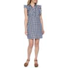 R & K Originals Sleeveless Plaid Shift Dress-petites
