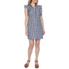 R & K Originals Sleeveless Plaid Shift Dress-petites