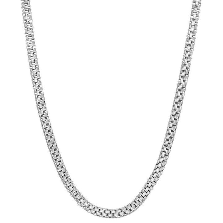 Womens 16 Inch Sterling Silver Link Necklace