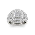 1 3/4 Ct. T.w. Diamond 10k White Gold Bridal Set