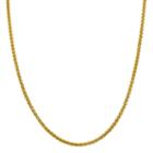 14k Gold Semisolid Wheat 16 Inch Chain Necklace
