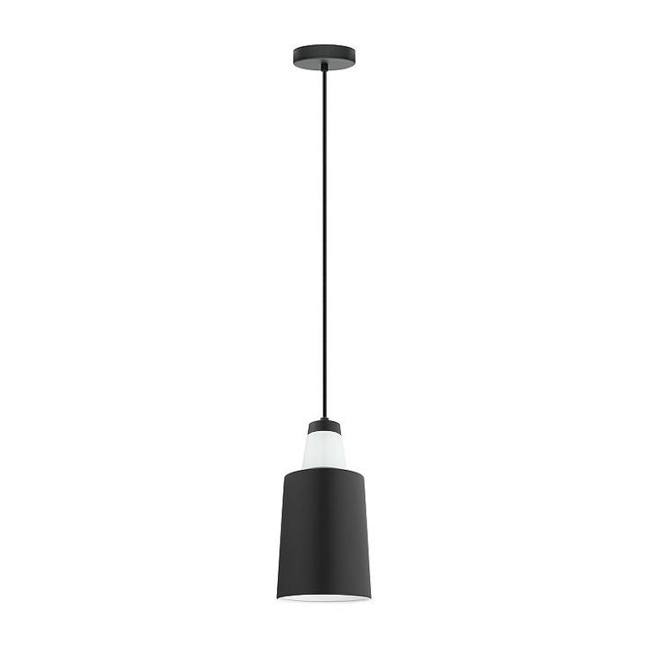 Eglo Tabanera 1-light 6 Inch Black And White Minipendant Ceiling Light