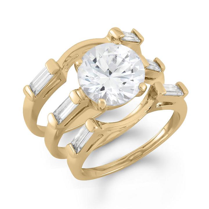 Womens 1 1/2 Ct. T.w. Cubic Zirconia White Round Bridal Set