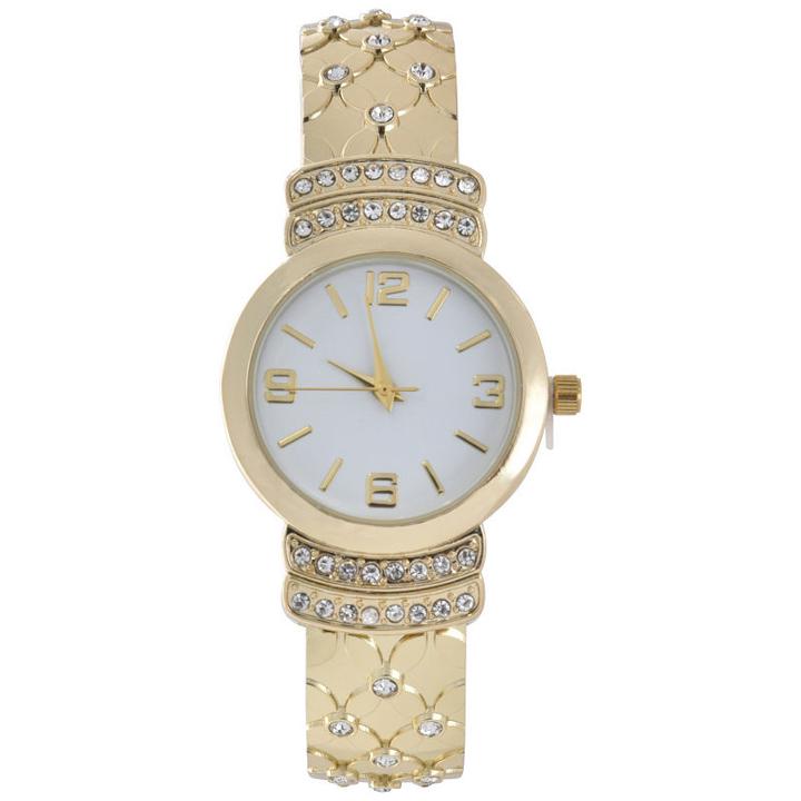 Mixit Womens Gold Tone Bangle Watch-wac4444jc