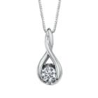 Sirena Sirena Womens 3/8 Ct. T.w. White Diamond 14k Gold Pendant Necklace