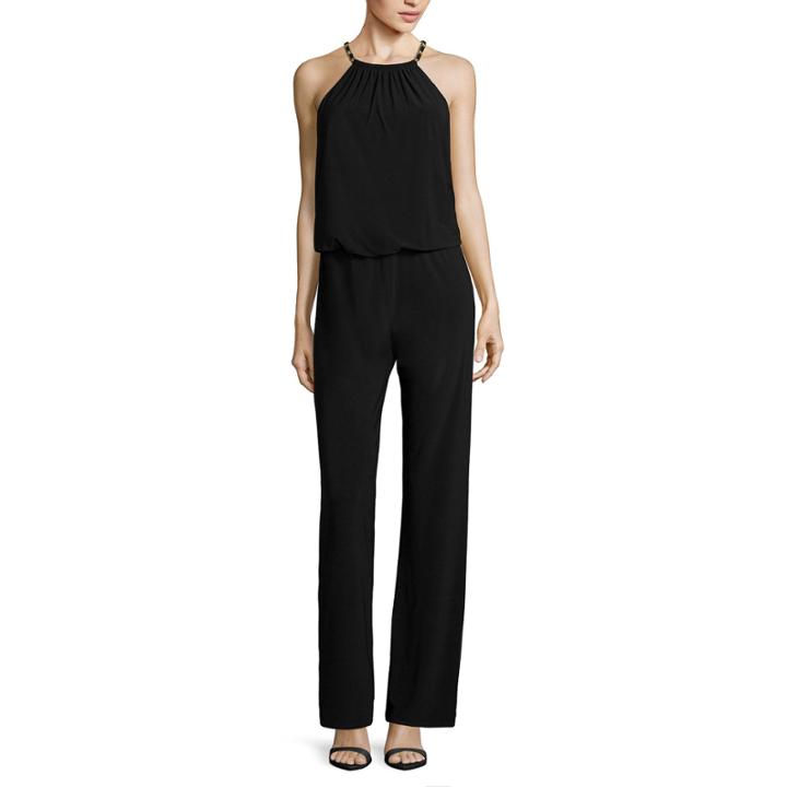 Scarlett Sleeveless Chain-link-neck Jumpsuit - Petite