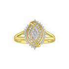 Womens 1/3 Ct. T.w. Genuine White Diamond 10k Gold Cluster Ring