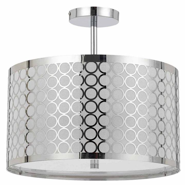 Wooten Heights 14.75 Inch Semi Flush Pendant In Chrome