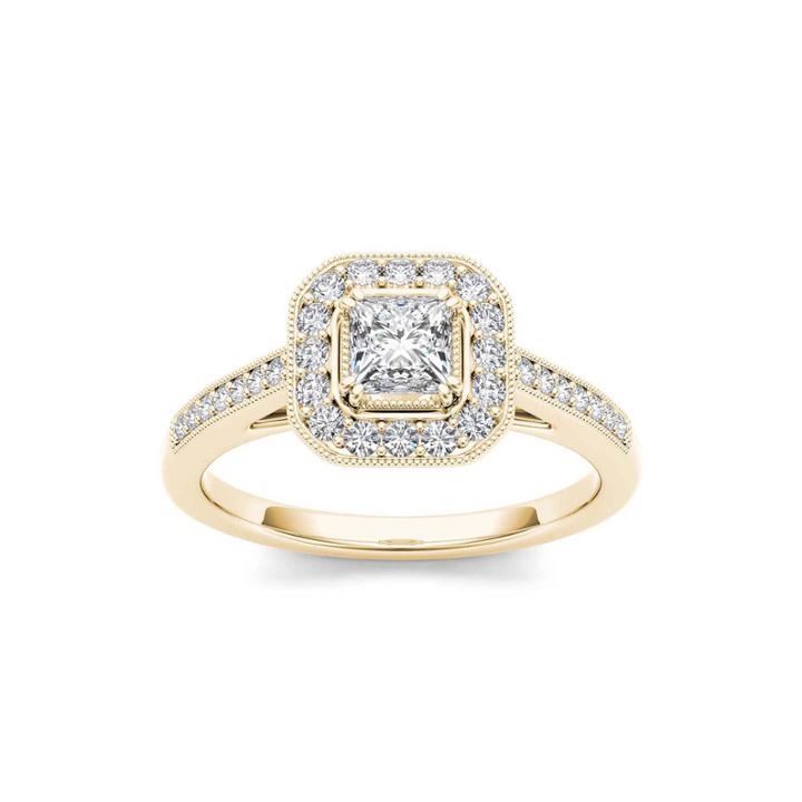 Diamond 14k Yellow Gold Engagement Ring 2