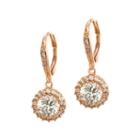 Cz By Kenneth Jay Lane Rose Gold-tone Brilliant Dangle Earrings