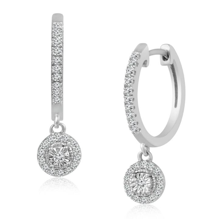 Limited Quantities 1/3 Ct. T.w. 10k White Gold Drop Earrings