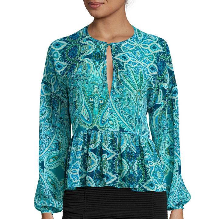 Belle + Sky&trade; Long-sleeve Peasant Blouse