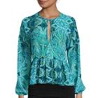 Belle + Sky&trade; Long-sleeve Peasant Blouse