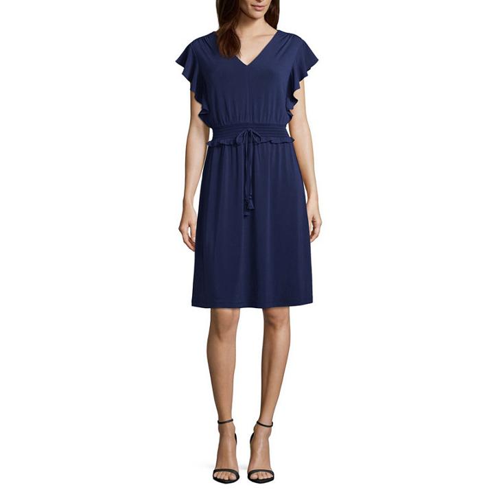 Liz Claiborne Flutter Sleeve A-line Dress